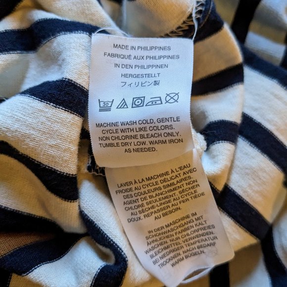 J. Crew Striped Long-Sleeve Cotton Tee - Size M - EUC - Picture 5 of 5